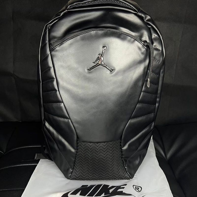 TAS RANSEL / BACKPACK JORDAN RETRO 5 LEATHER FULL BLACK FULLTAG