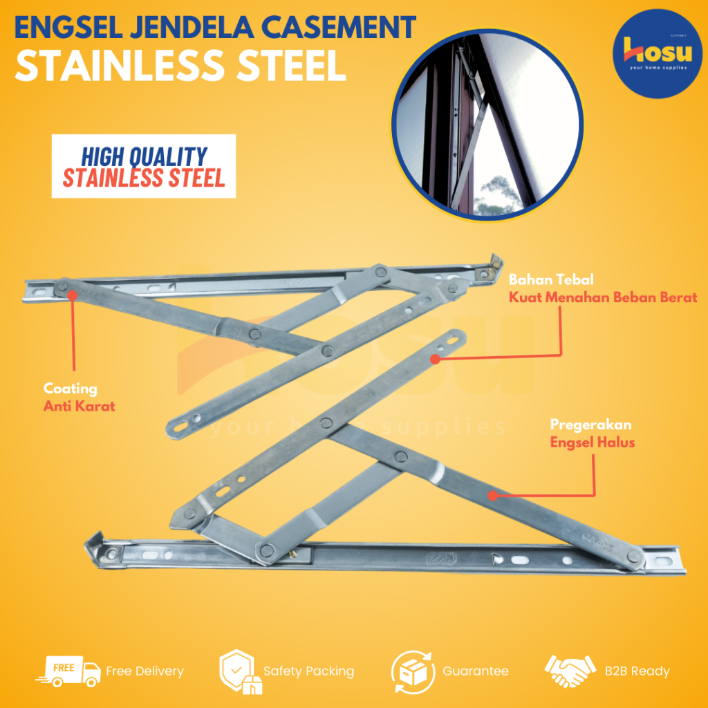 Engsel Jendela Casement Auto hold / engsel jendela atas bawah frictions satay menahan / engsel casem