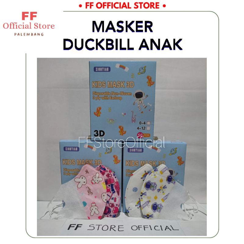 MASKER ANAK DUCKBILL KIDS MASK 3D DISPOSABLE