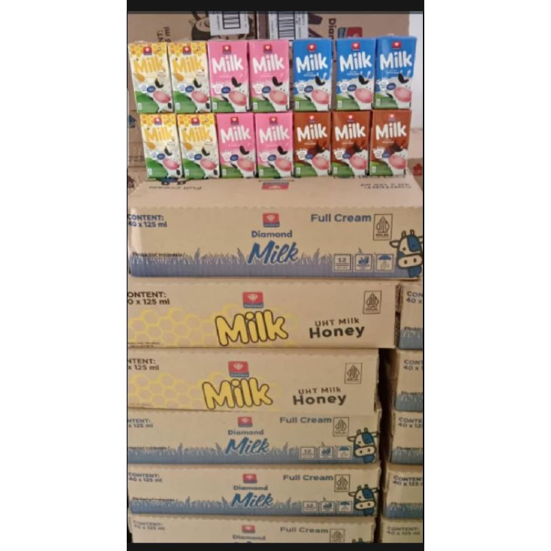 

susu uht diamond 125 ml/qtn