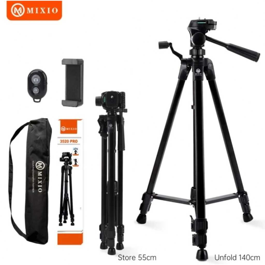 Tripod mixio 3520pro tripod 1.4m + bluetooth remote + bracket tripod hp tripod camera bracket kamera