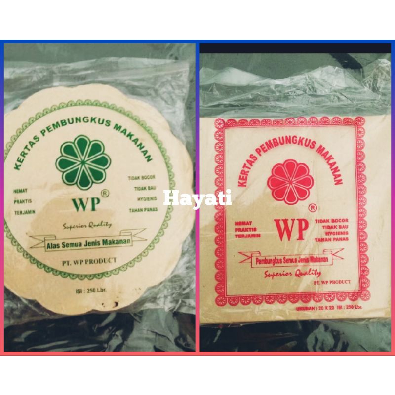 kertas makan wp alas makanan pembungkus makanan isi 250