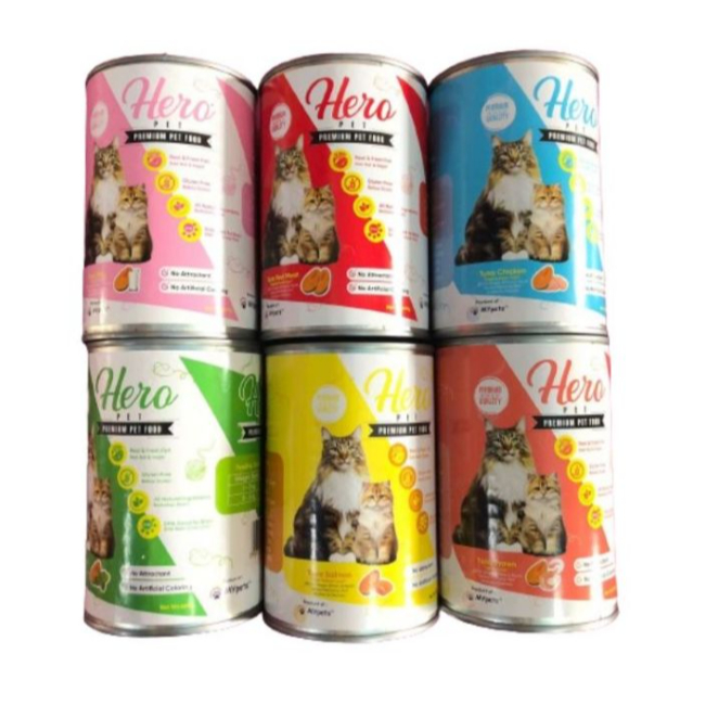 Hero Wet Food Kaleng 400gr - Makanan Basah Kucing Kaleng