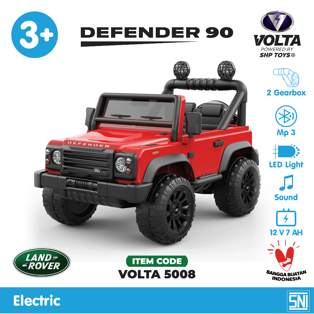 Land Rover Defender 90 Volta Toys by SHP (Volta 5008) Mobil Mainan Aki Remote Control