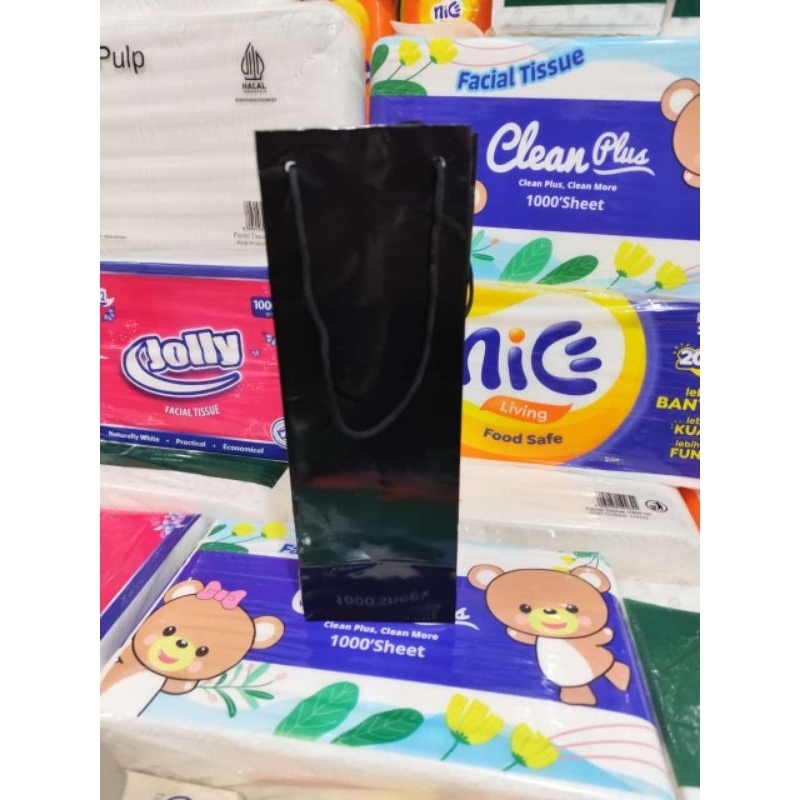 

paper bag botol hitam new isi 12 pcs terlaris dan termurah