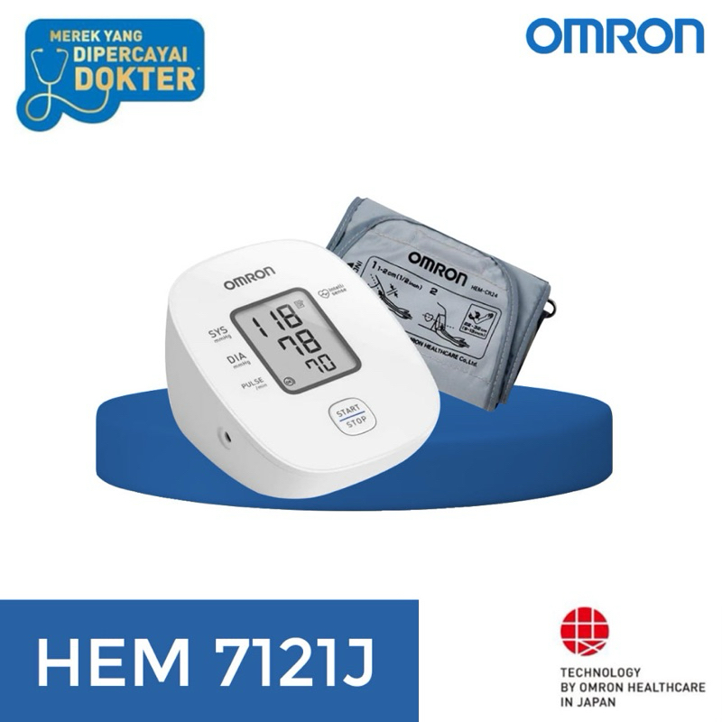 OMRON Hem 7121j Tensimeter Digital Alat Ukur Tensi Tekanan Darah Rendah dan Tinggi