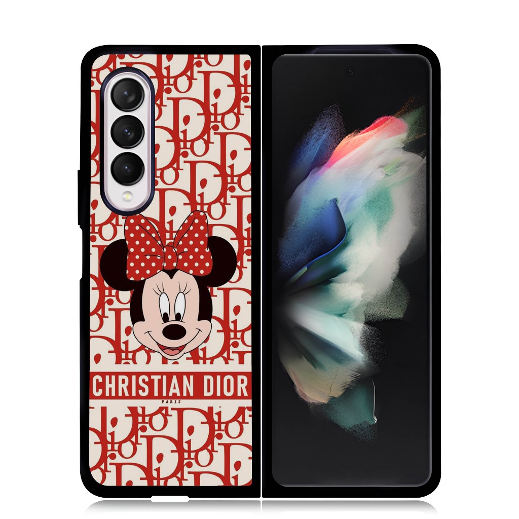 Case Samsung Z FOLD 5 Fold 4 Fold 3 Durable Plastic Phone Hardcase HP Mickey Mouse LV