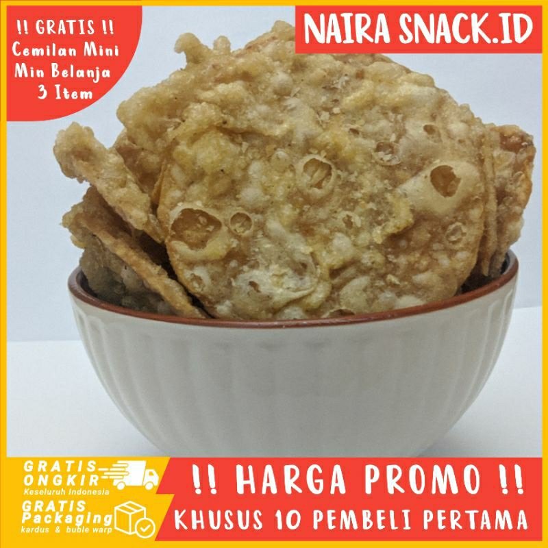 

Keripik Tempe Bandung Asin Original / Tempe Goreng Bandung 250gram Naira Snack