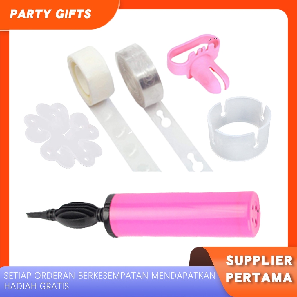 PARTYGIFTS Lem/Ring/Alat dekorasi balon/Klip balon/Ring balon/alat rangkai balon