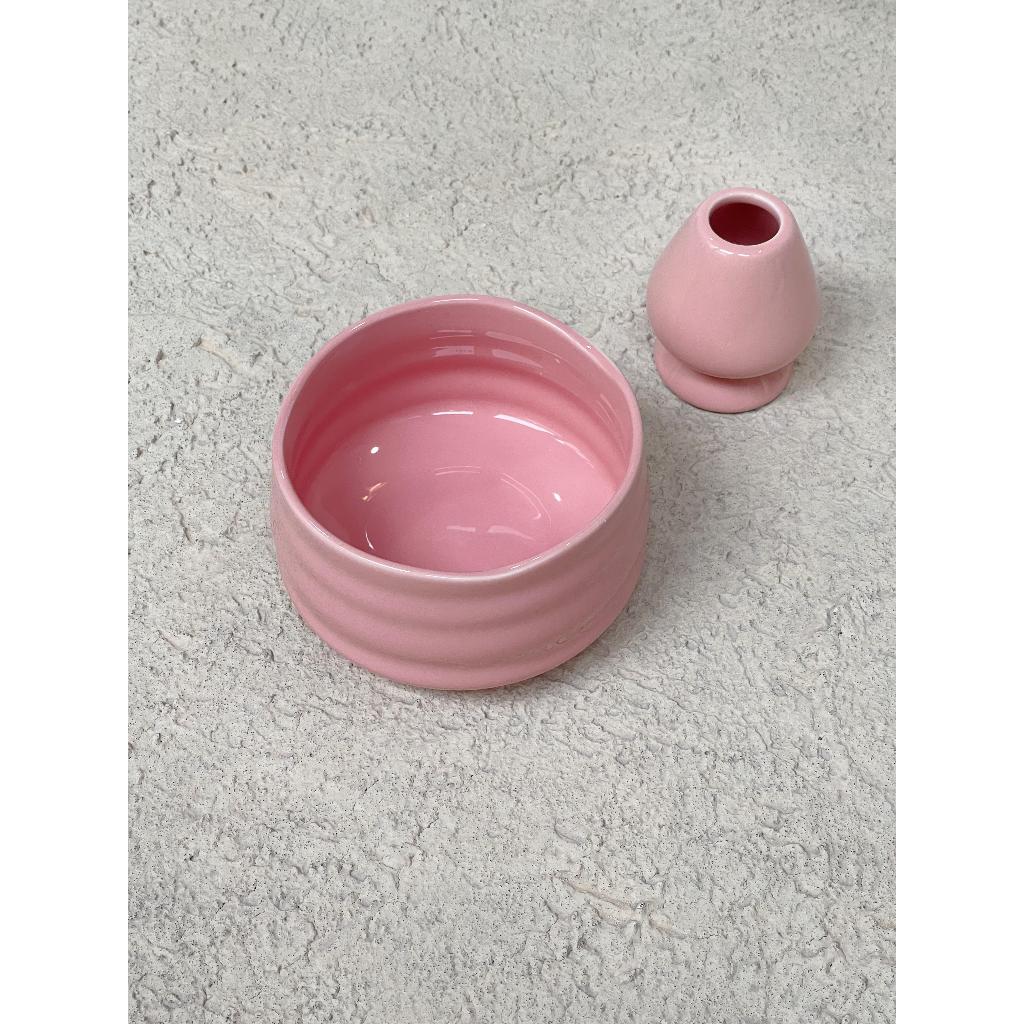 Matcha Bowl + Chasen Holder Ceramic Premium 25