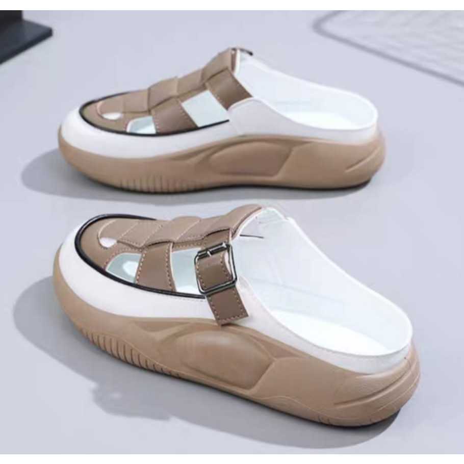 SF - SANDAL WEDGES WANITA TINGGI 6CM  BAHAN SINTETIS RINGAN CK 555