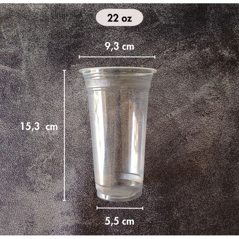 Gelas plastik 22oz/Cup plastik 22oz 50pcs