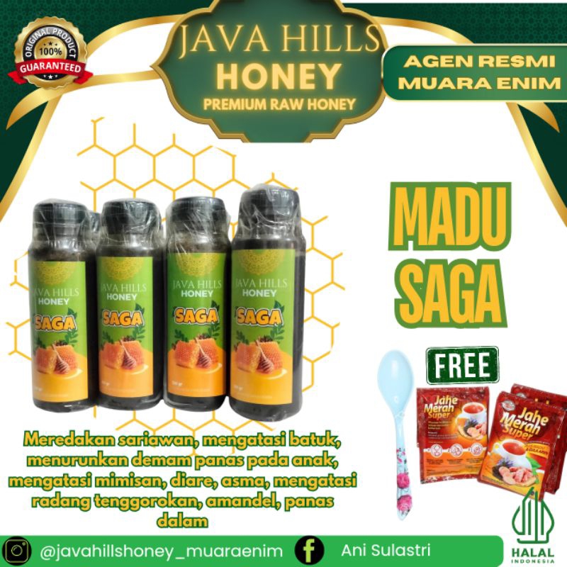

Madu Saga Java Hills Honey 320gr Herbal Alami 100% Original Penurun Demam, Atasi Radang Tenggorokan, Sariawan, Panas Dalam, dll