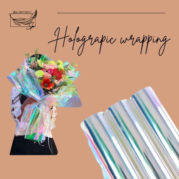 

(SW) TERLARIS RAINBOW HOLOGRAM WRAPPING PAPER - Kertas bunga Hologram bening/ Plastik OPP Rainbow / Unicord