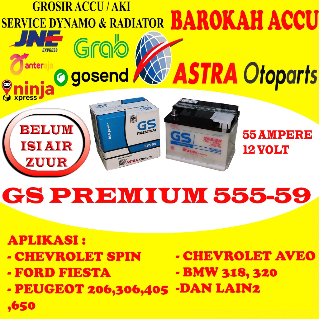 AKI GS PREMIUM 555 59 / 555-59 , 55 AH ASTRA OTOPARTS
