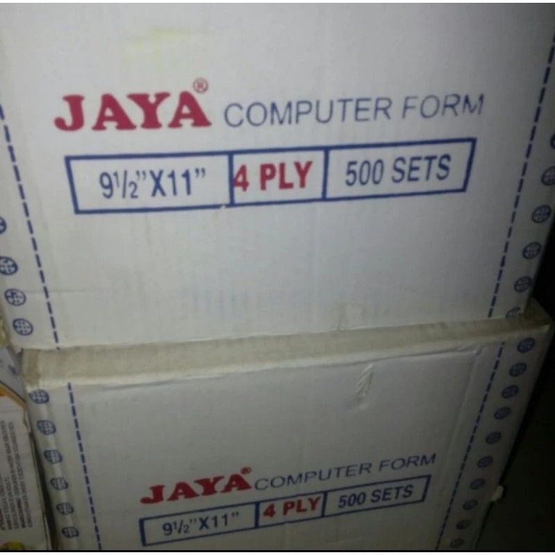 

Continuous form 9.5x11, 4 ply HVS karbon putih putih JAYA