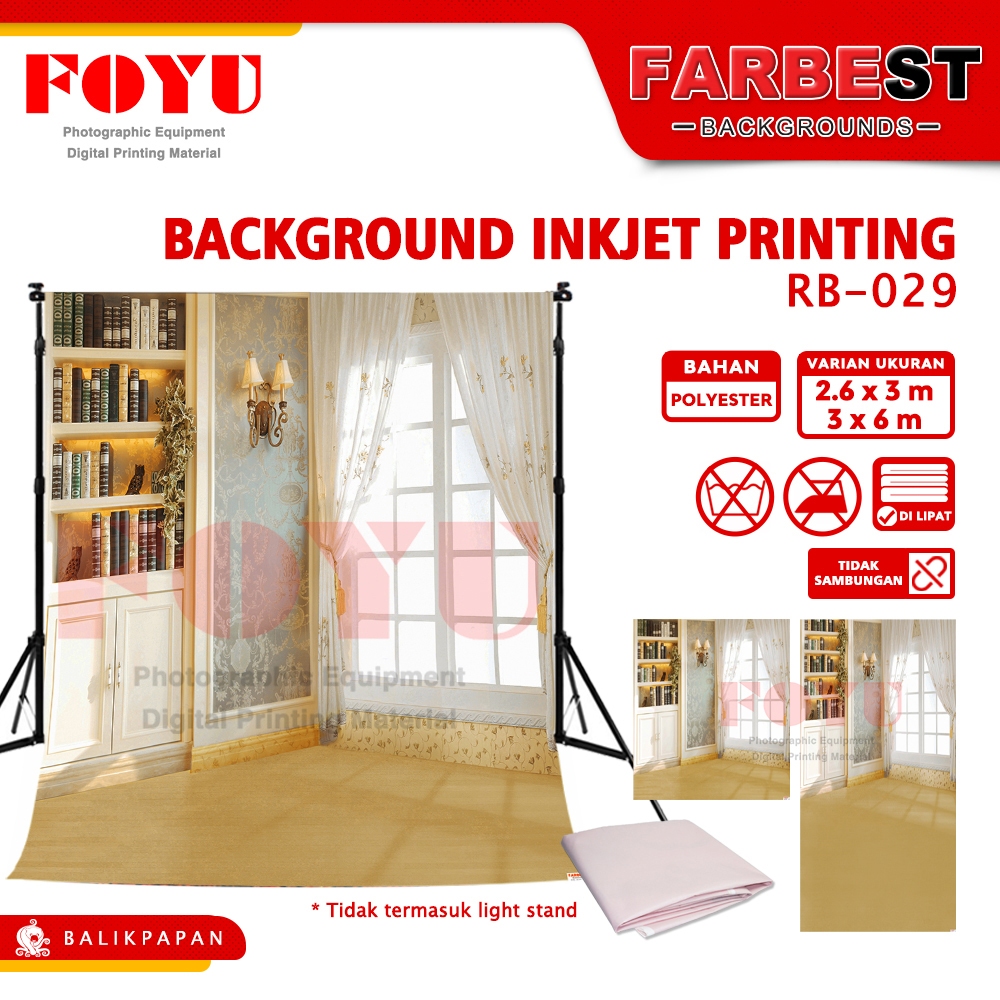 Background Backdrop Foto Photo Studio Inkjet Ukuran 2.6x3 3x6 M Meter Wisuda Graduation Gambar Rak B