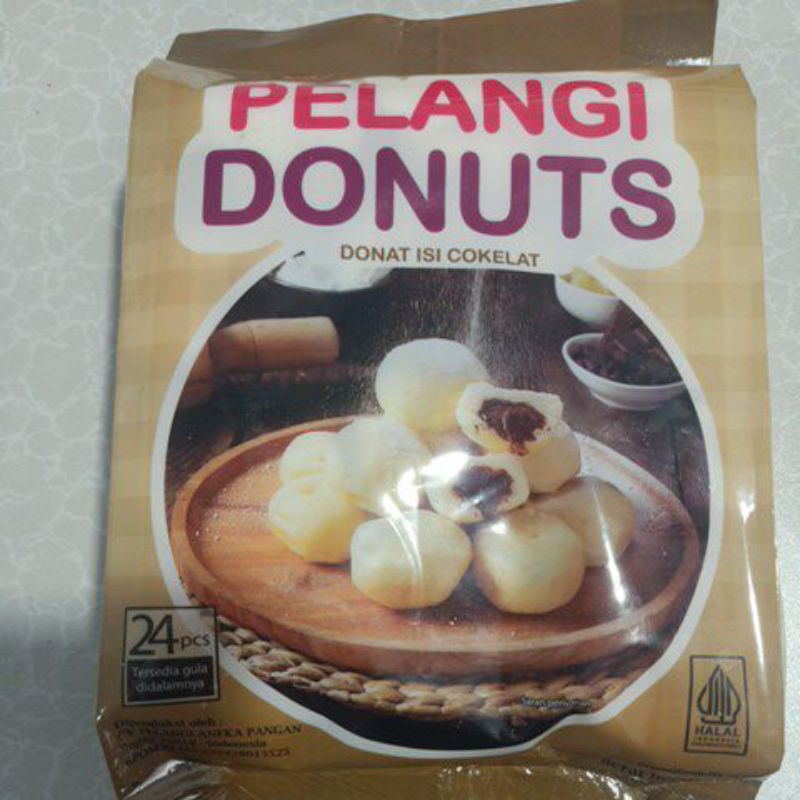 

Donat Siap Saji Merek Pelangi Donuts Donat Isi Coklat 24 Pcs