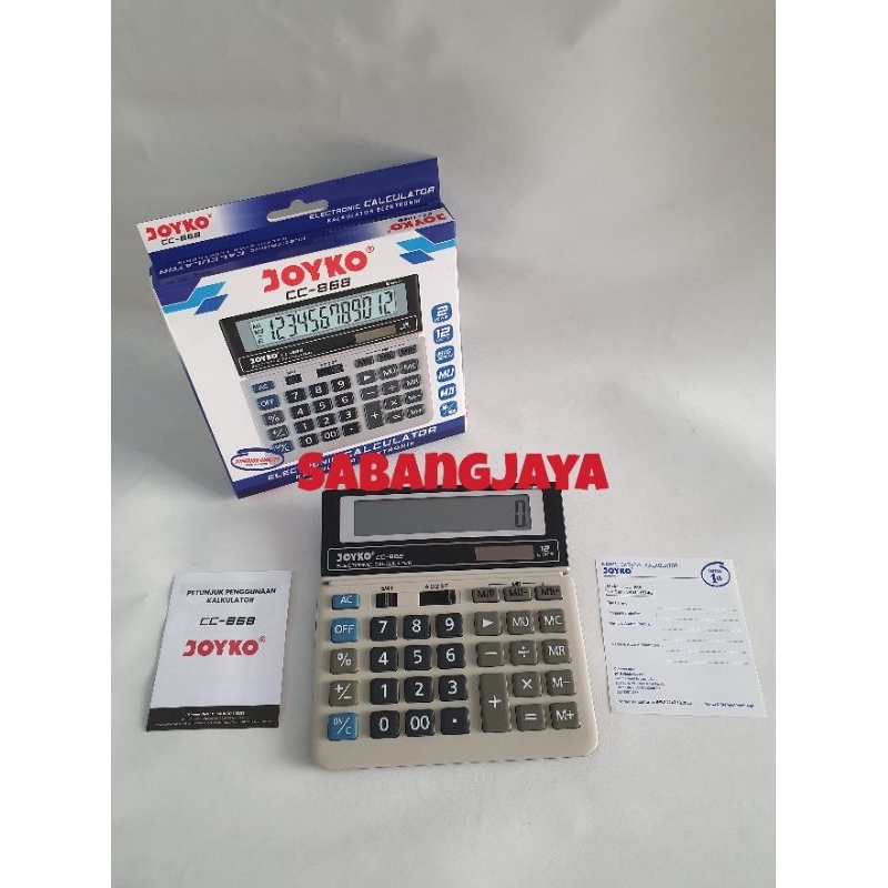

Kalkulator Joyko CC-868 Calculator 12 digit Joyko Garansi Resmi 1 tahun
