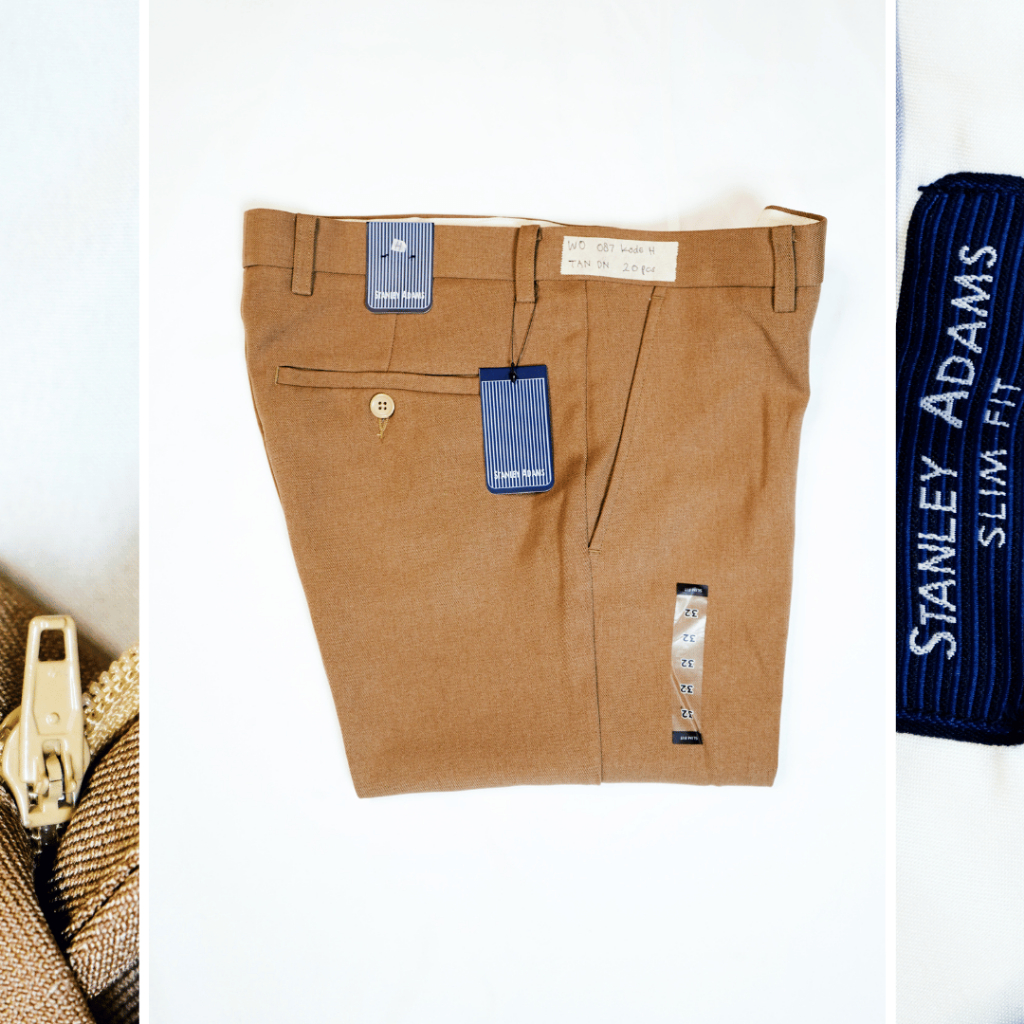STANLEY ADAMS Celana Panjang Pria Formal Stretch Slim Fit Coklat Muda | Celana Bahan Slim Fit