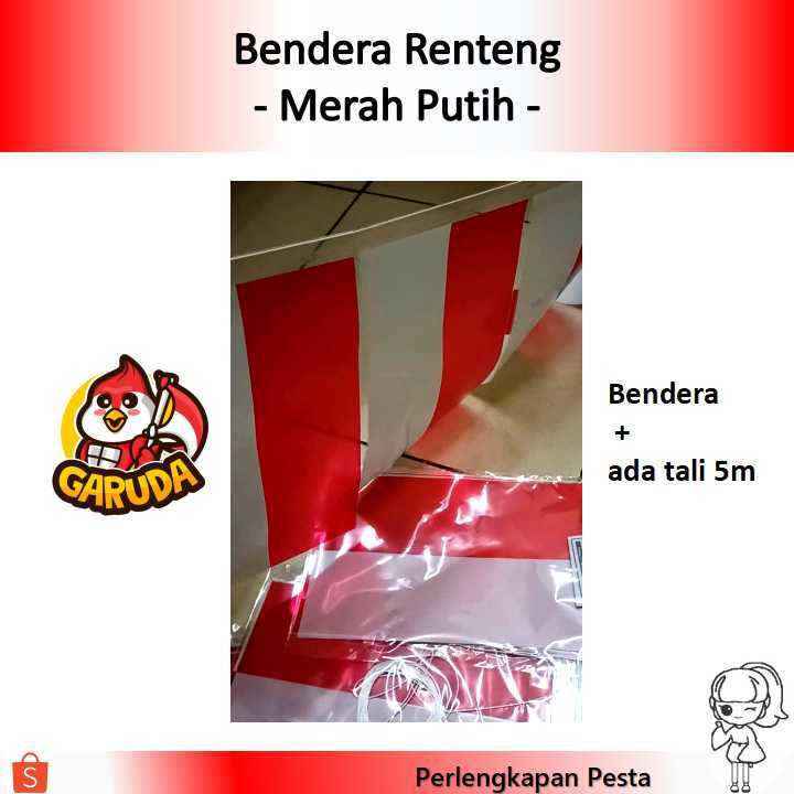 Bendera Merah Putih Renteng | Grosir | Bendera Plastik | Bendera 17an