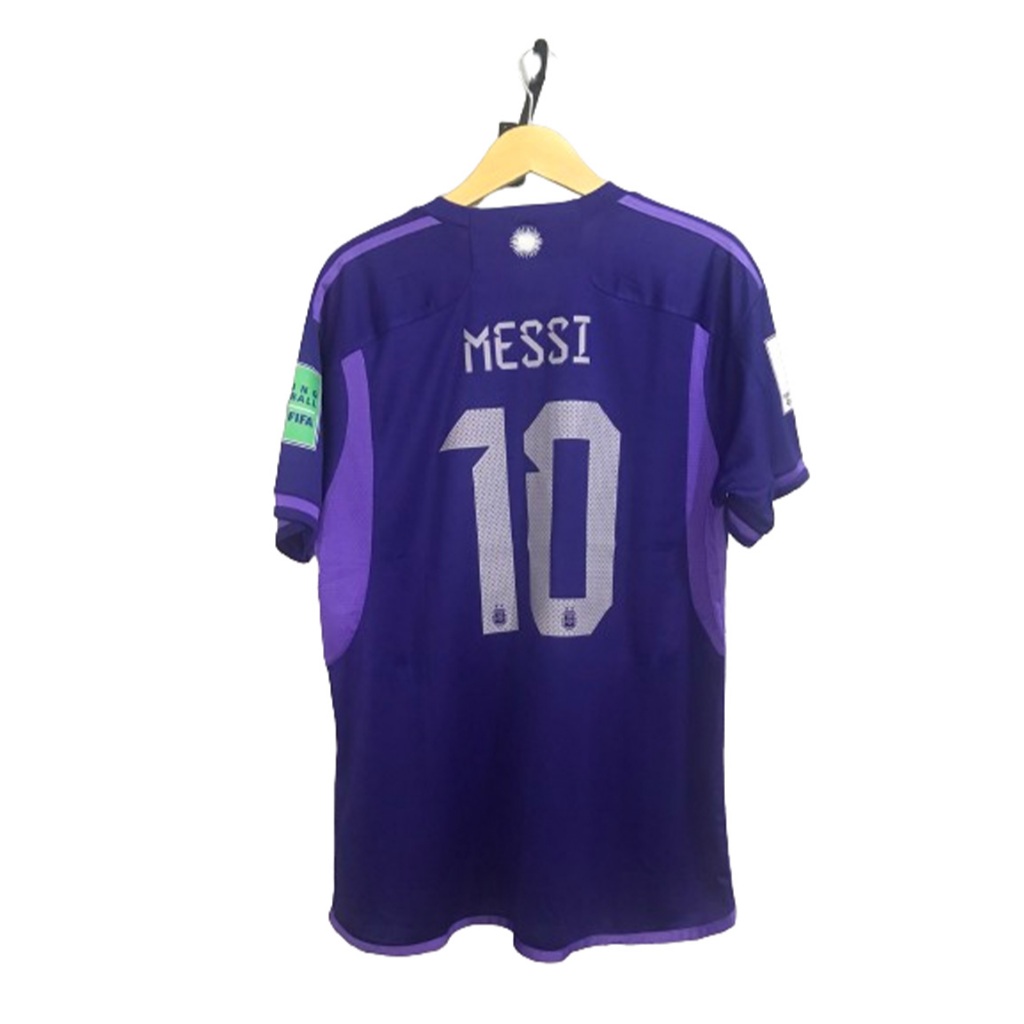 Jersey Bola Grade Ori Argentina 2022 Away Nameset MESSI 10