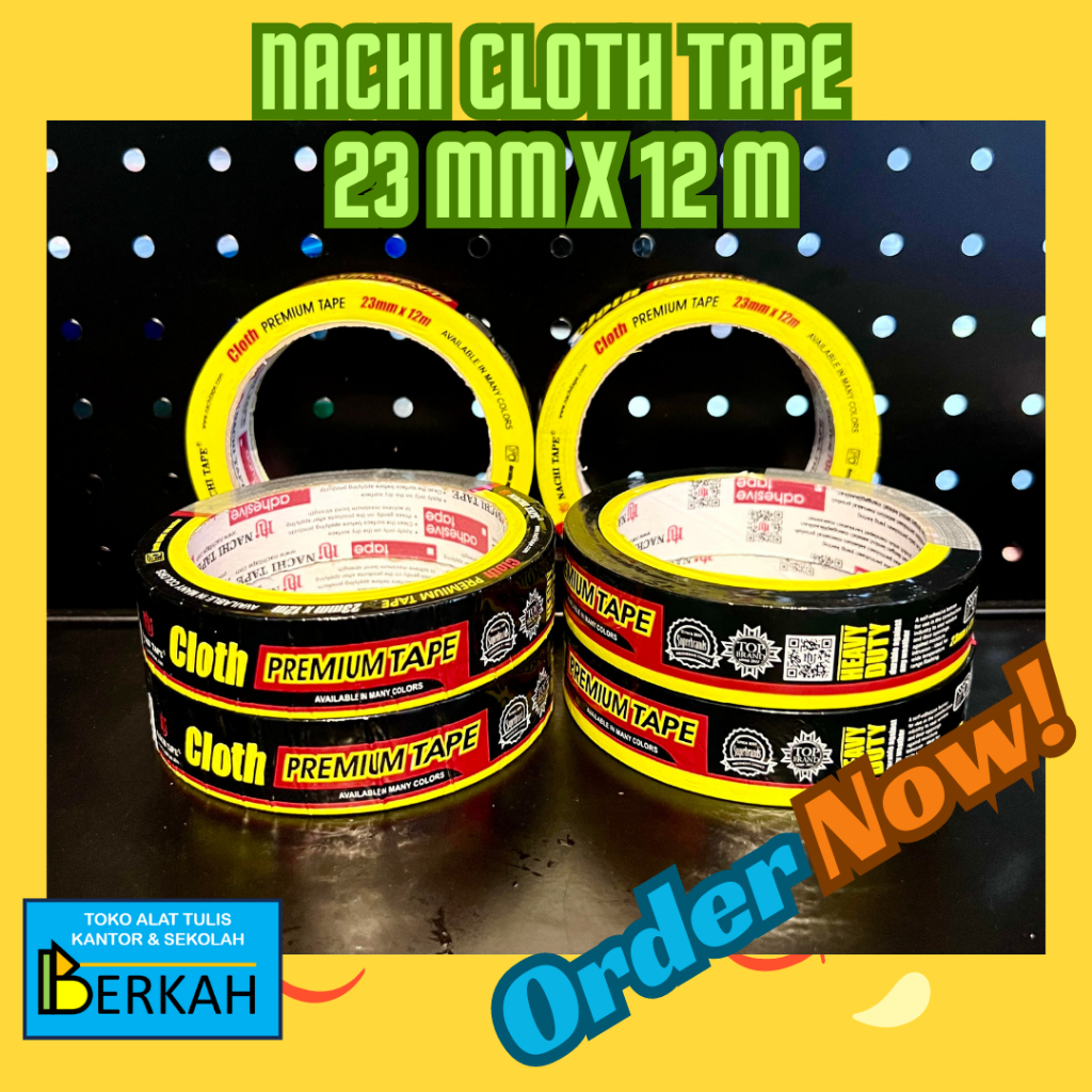 

Selotip Kain Nachi Cloth Tape 23 mm 12 m Original
