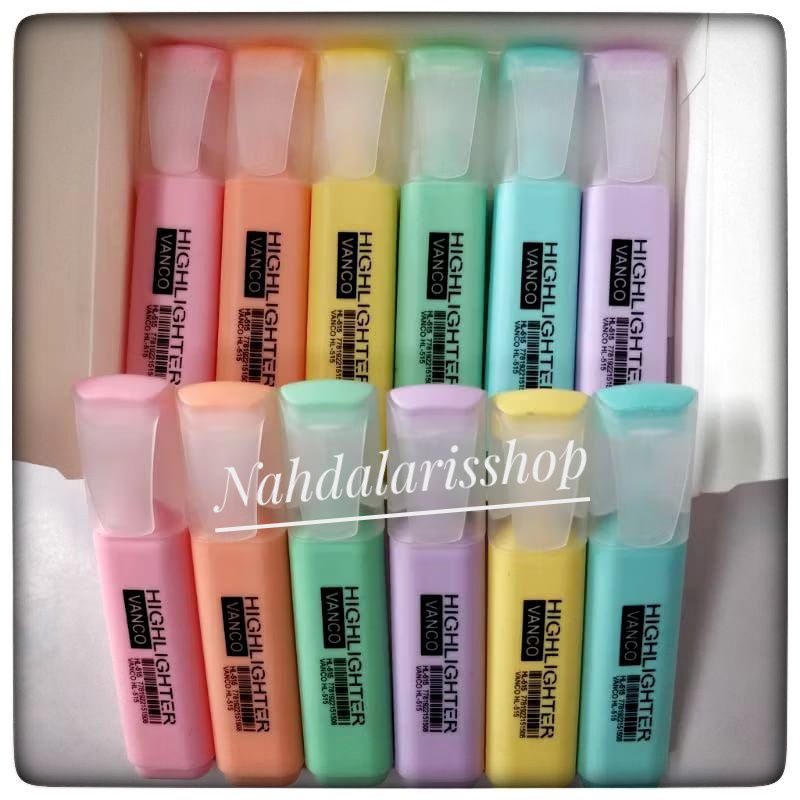 

(Dapat 6 Pcs ) Stabilo Highlighter Set Vanco Warna Pastel HL-515