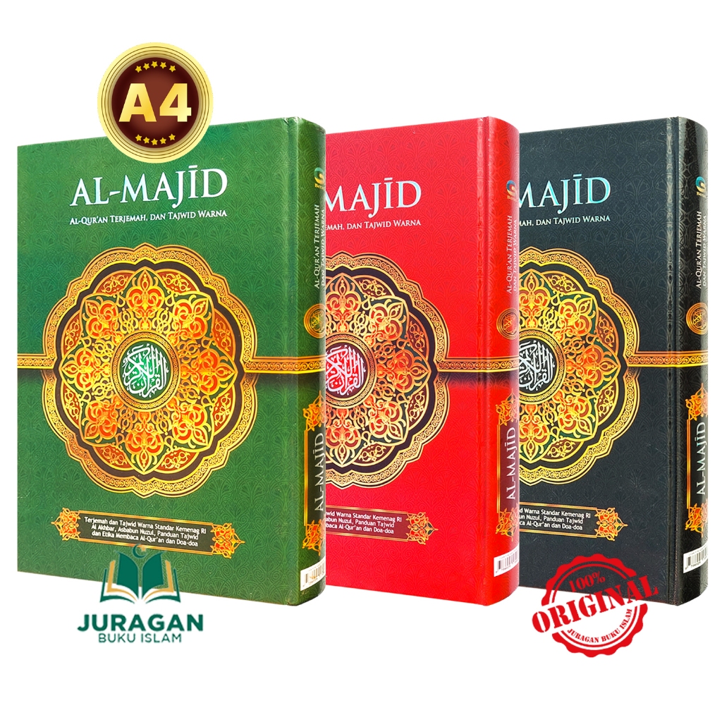 ORIGINAL Al-Quran AL MAJID Terjemah dan Tajwid Warna A4