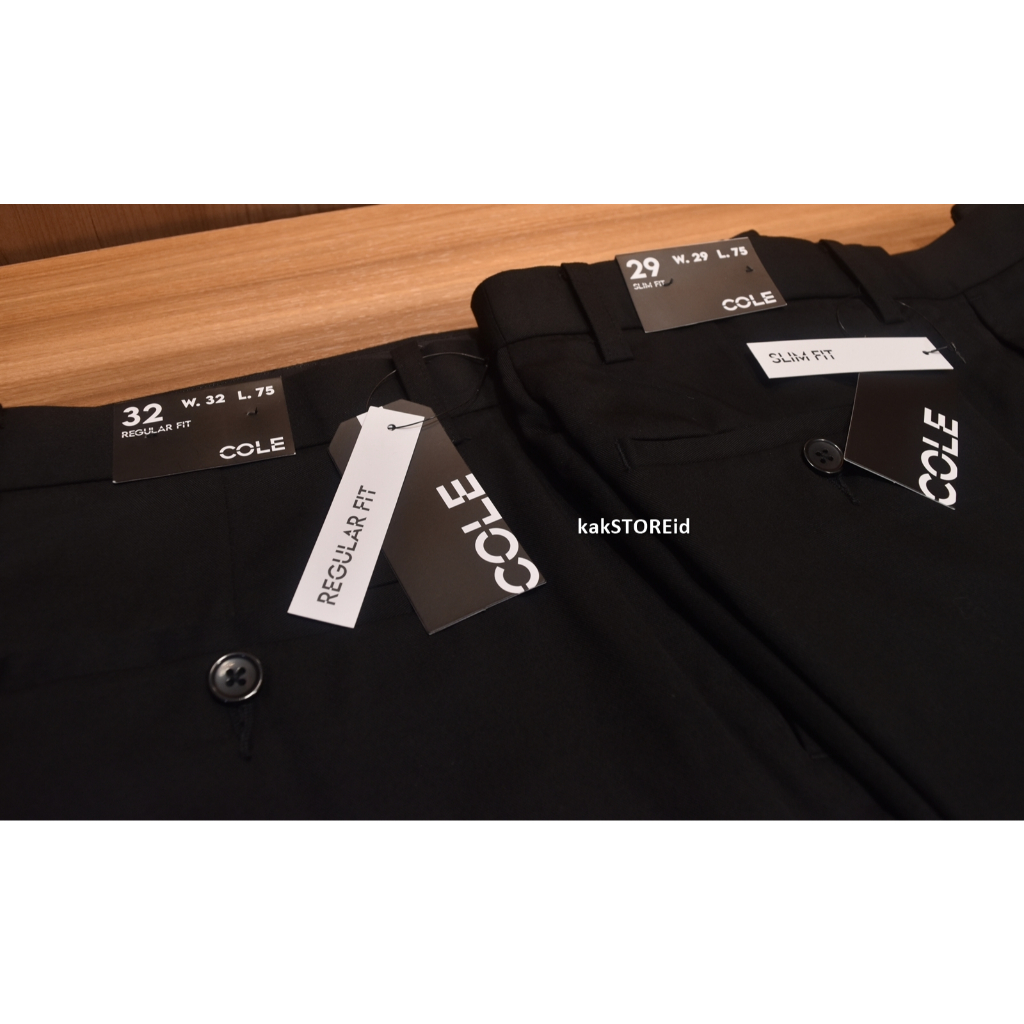 90u COL* Celana Kerja Formal Hitam Pria Regular Fit CKR 24 colecole colec Celana Hitam