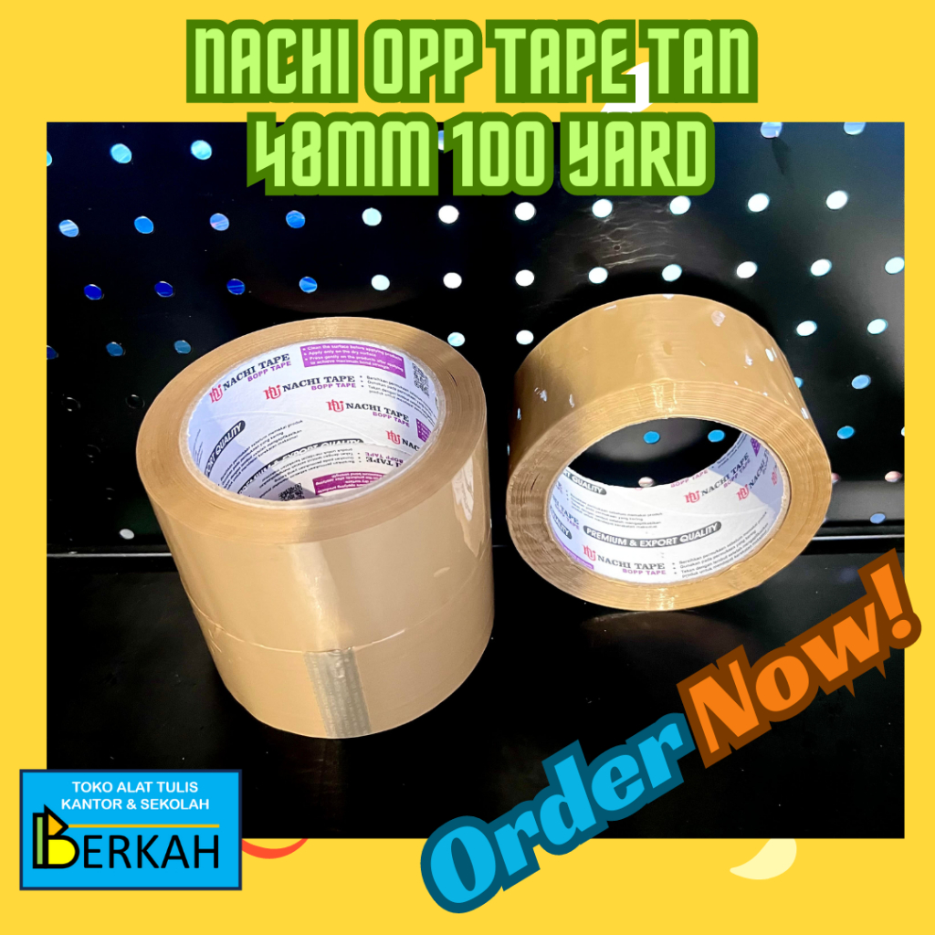 

Selotip Nachi OPP 48 mm 100 Yard Coklat Original