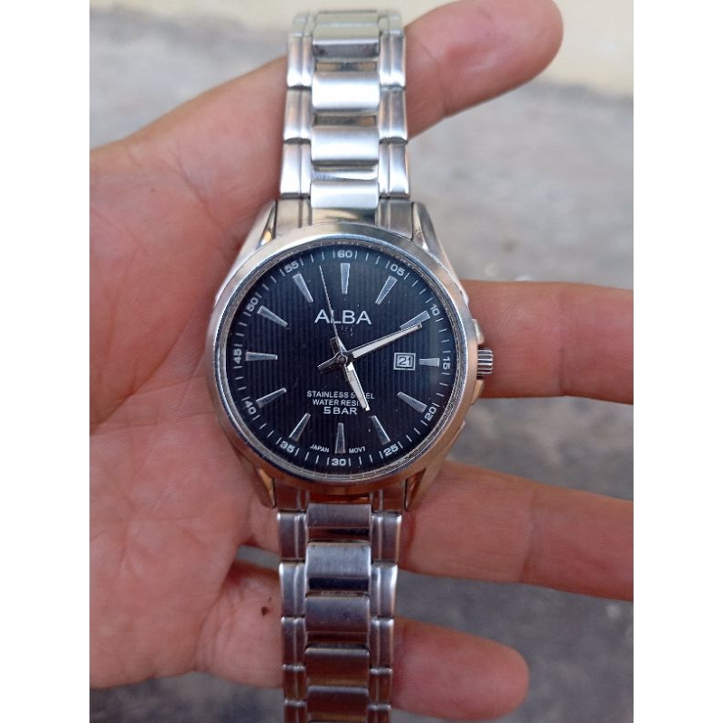 jam tangan alba quartz second bekas original preloved