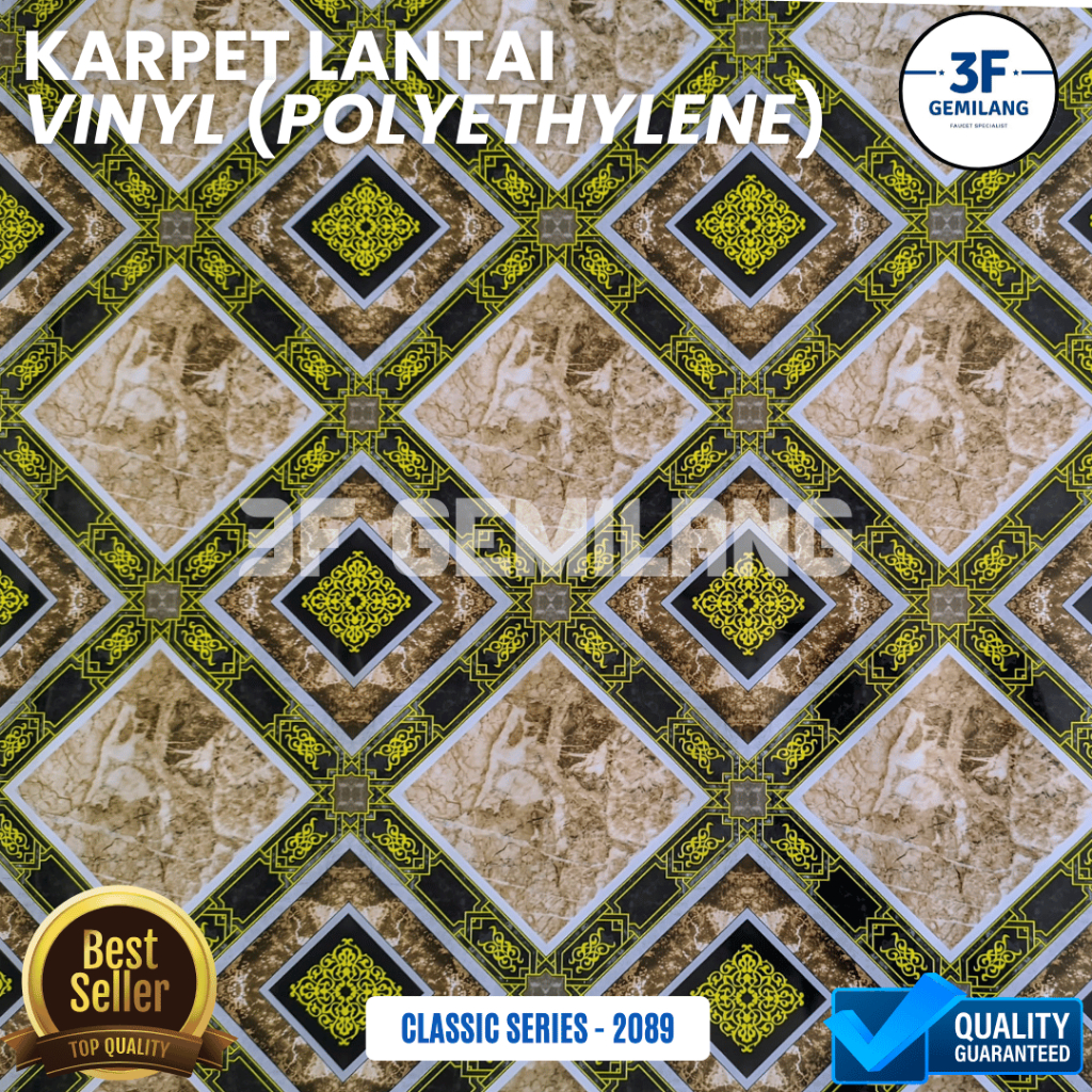 3F GMG - VINYL PER ROL isi PANJANG 14 METER Karpet Lantai POLYETHYLENE Lebar 1,2meter Gulungan - Wal