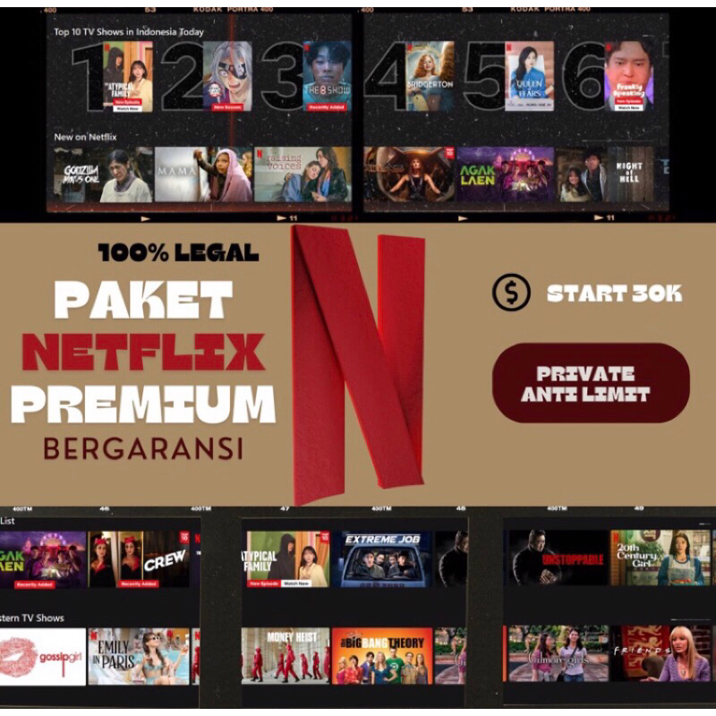 NETFLIX SHARING 7 hari LEGAL BERGARANSI