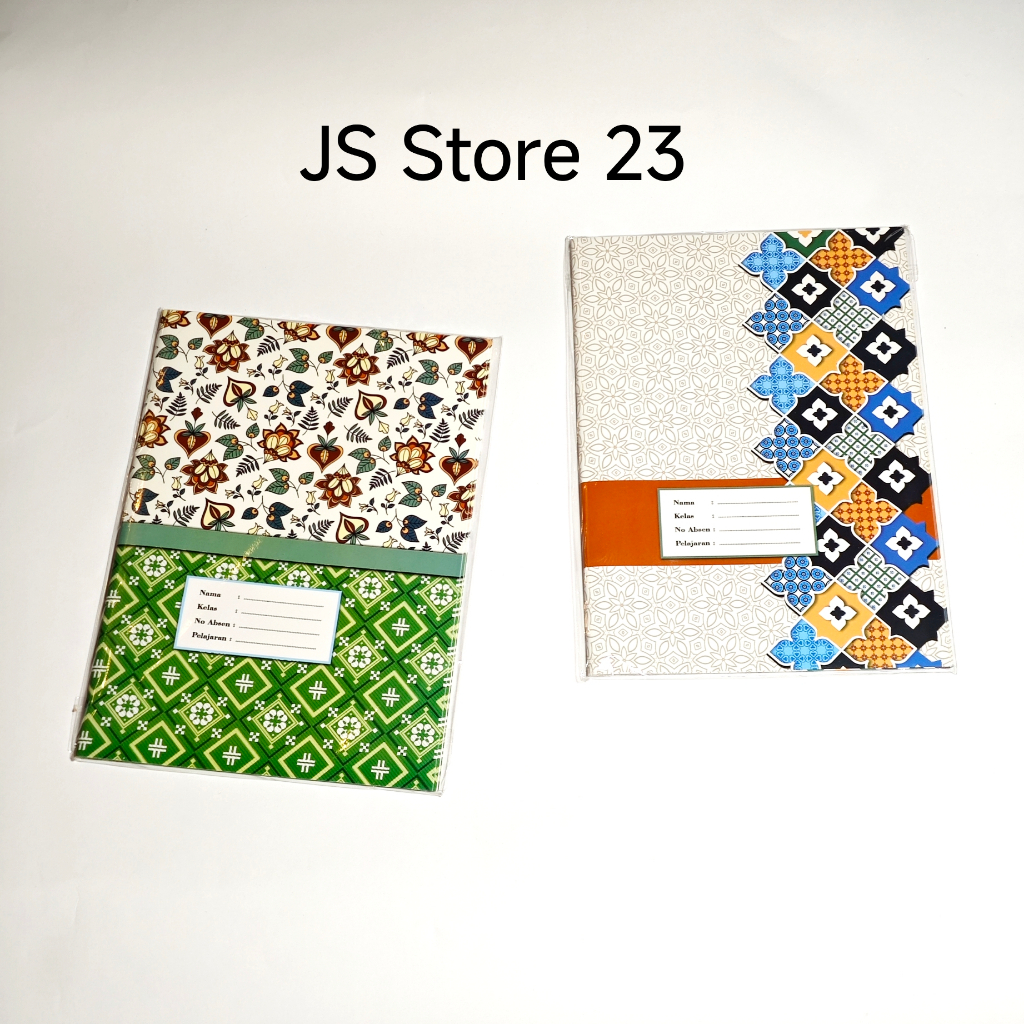 

Sampul Buku Bahan Kertas Motif Batik Ukuran A5 Kwarto isi 20 Lembar