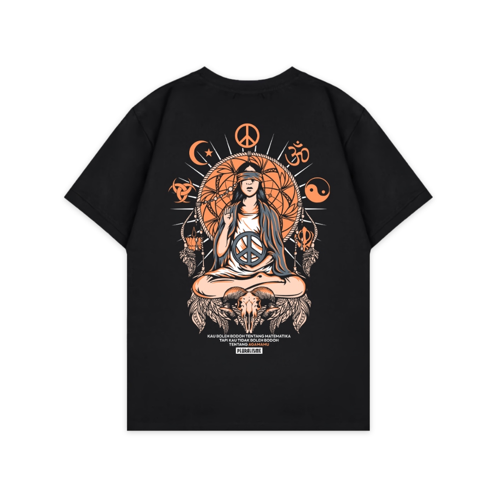 Kaos Pluralisme 03 Tidak Boleh Bodoh Tentang Agamamu - Baju tshirt Kata Kata Toleransi Persatuan Aga