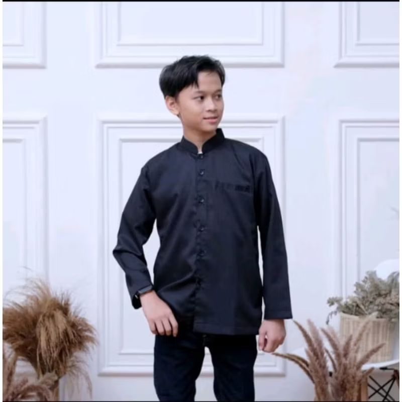 Atasan Muslim Anak Remaja Laki-Laki//Baju Koko Haibah Anak Remaja Laki-Laki//Koko Haibah Usia 6-15Ta