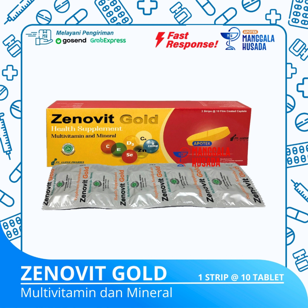 ZENOVIT GOLD MULTIVITAMIN PER STRIP @ 10 TABLET