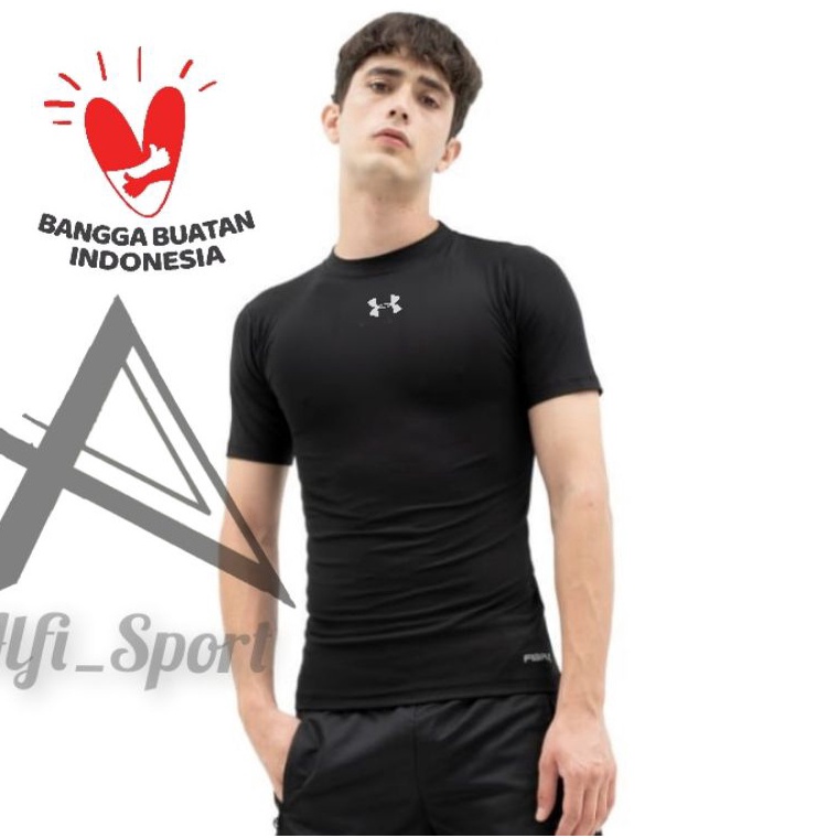 KODE B5B Manset Baselayer lengan Pendek Kaos Olahraga Pria Wanita Lengan Pendek Baselayer pEndek