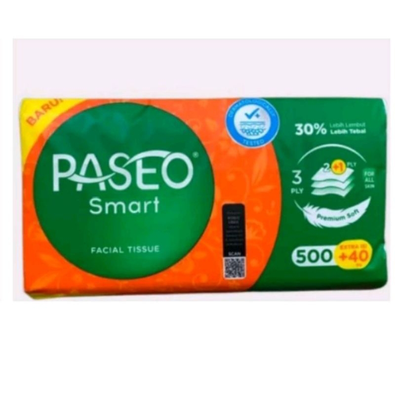 paseo smart facial tissue 250 sheet 2 ply