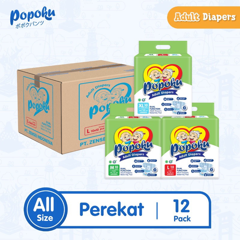 POPOKU - Popok Dewasa Perekat Adult Diapers Popok Lansia Maternity Pad