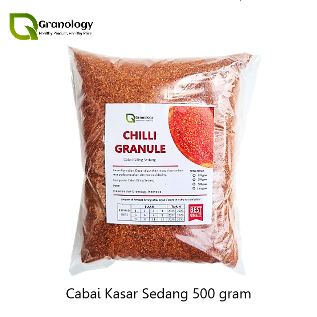 

Cabe Granule Kasar Sedang / Chili Granule (500 gram) by Granology