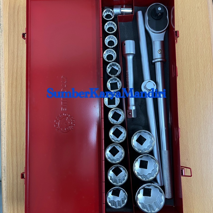 Kunci Socket Set MM Bullock 3/4" DR 12PT 19-50MM (19Pcs)