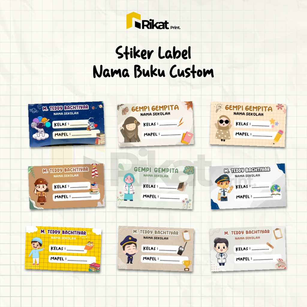 

Label Stiker Nama Buku - Stiker Nama Buku Pelajaran