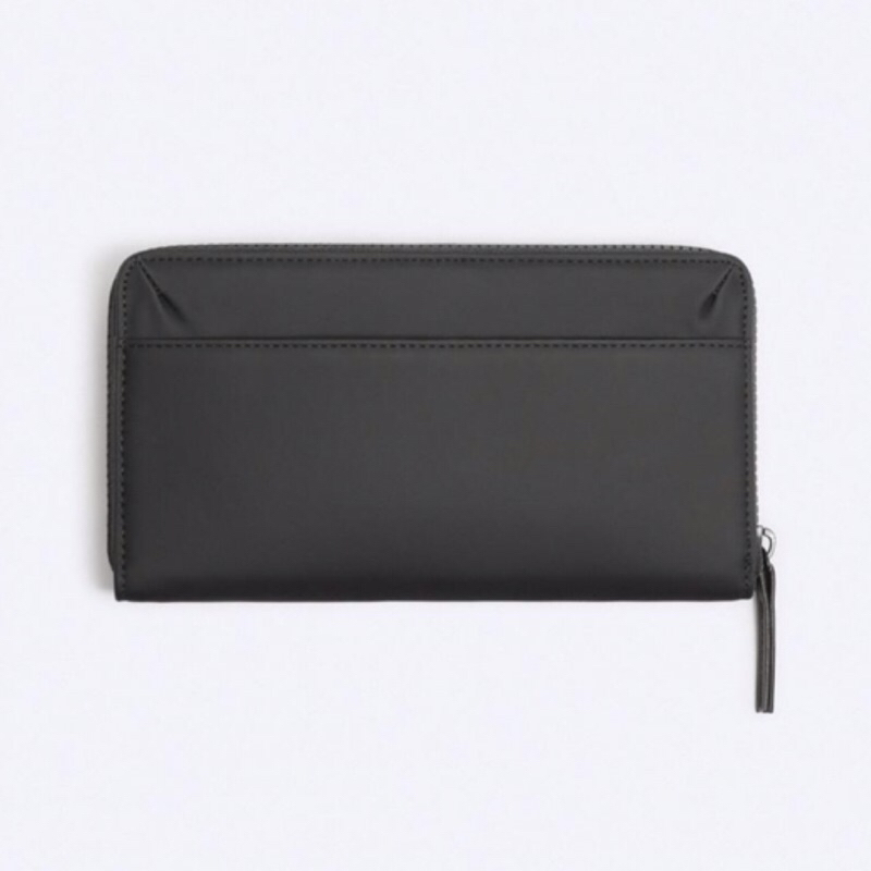 ZARA Men Wallet XL Rubberised Dompet Tas Selempang Pria Black