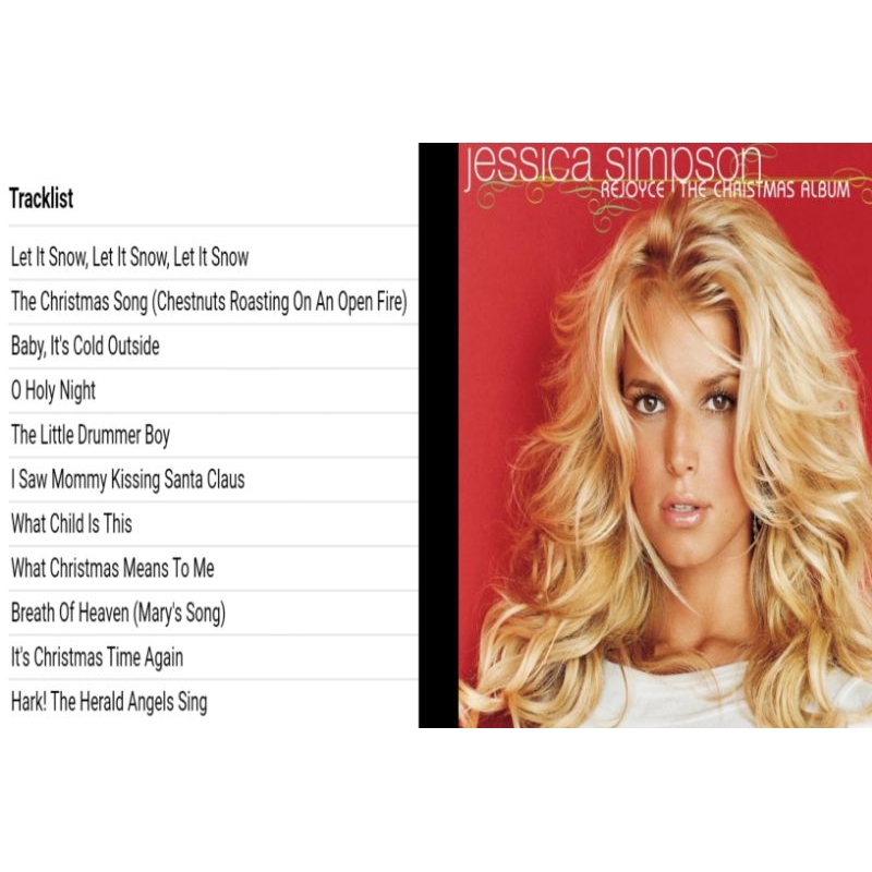 jessica simpson cd rejoyce the christmas album 2004