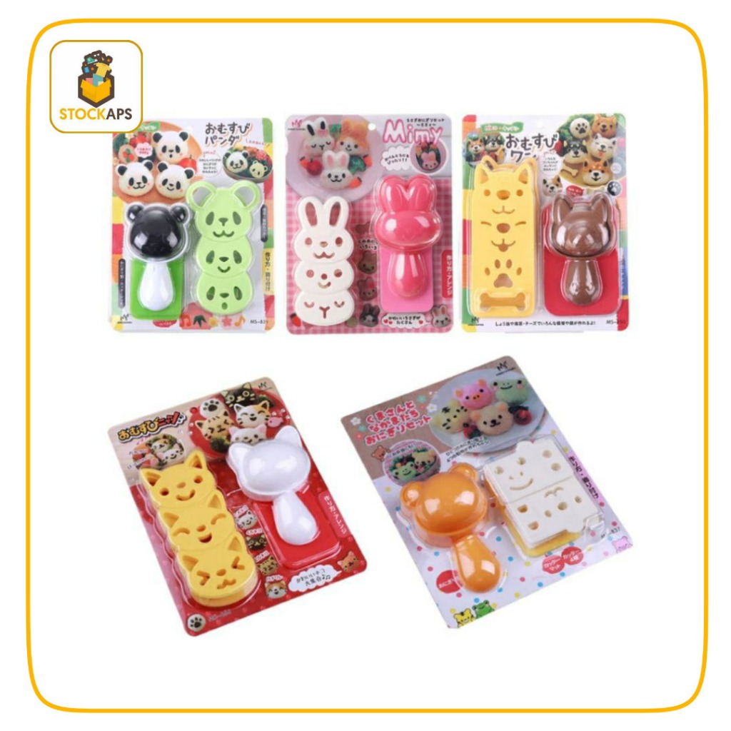 Cetakan Nasi Bento Animal Set / Cetakan Seal / Cetakan Anjing Laut / Cetakan Beruang / Cetakan Panda