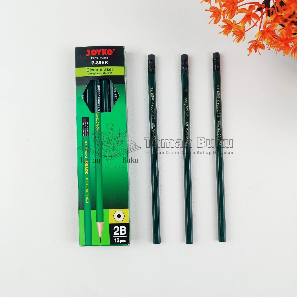 

1Lusin Pensil Joyko 2B Pencil Penghapus Ujian Komputer