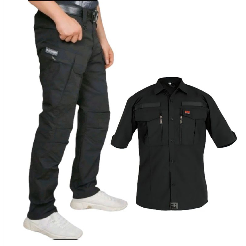 SETELAN KEMEJA TACTICAL W-TAC PENDEK DAN CELANA TACTICAL BLACKHAWK/SETELAN KEMEJA LAPANGAN