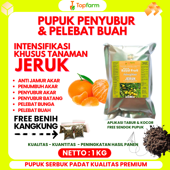 Pupuk Booster Buah Jeruk / Pupuk Booster Tanaman Buah Jeruk / Pupuk Booster Pelebat Buah Jeruk / Pup